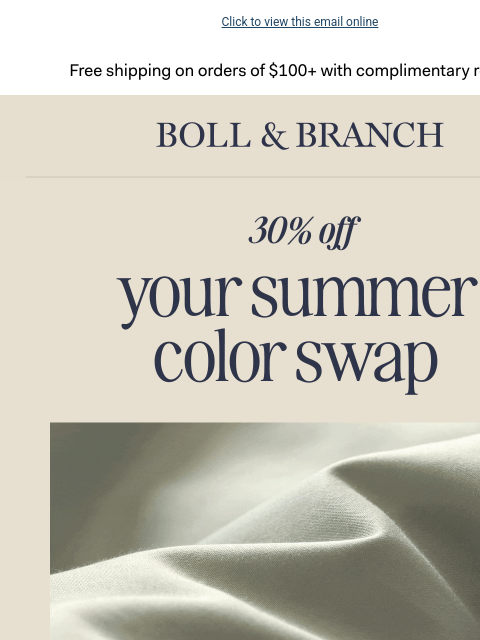bollandbranch newsletter: 30% off summer-ready shades