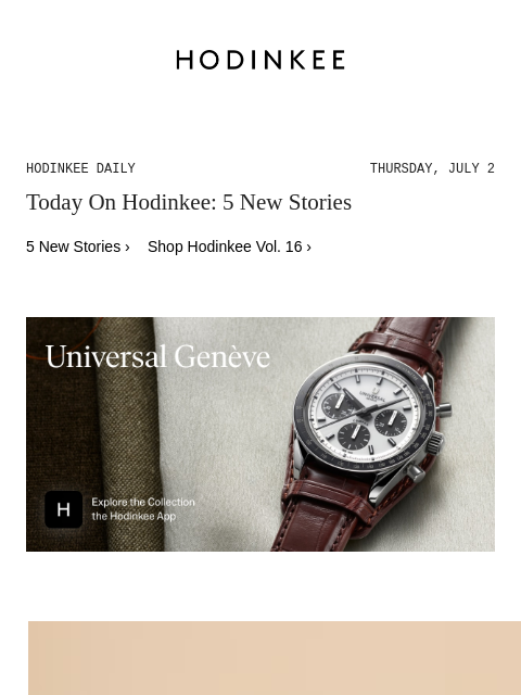 hodinkee newsletter: Hodinkee Daily | 07/02/2026