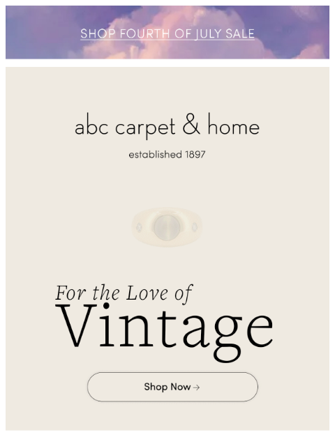 abchome newsletter: These Vintage Pieces Will Go Quick!