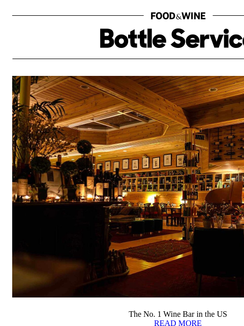 foodandwine newsletter: The No. 1 Wine Bar in the US