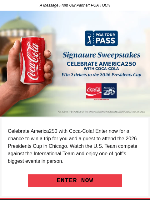 golfdigest newsletter: Don't Miss Your Shot at Presidents Cup 2026
