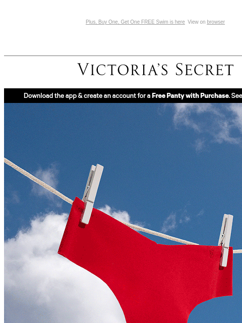 victoriassecret newsletter: 10/$40 Panties—Get Them in a Bunch