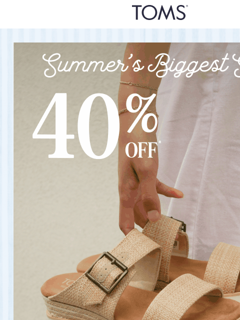 toms newsletter: 40% Off Diana Wedges