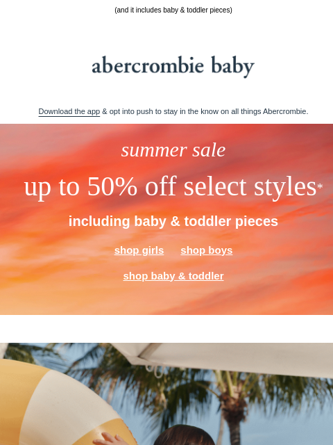 abercrombie newsletter: reminder: the summer sale is here ☀️