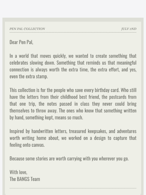 bangsshoes newsletter: 💌 Made with Love