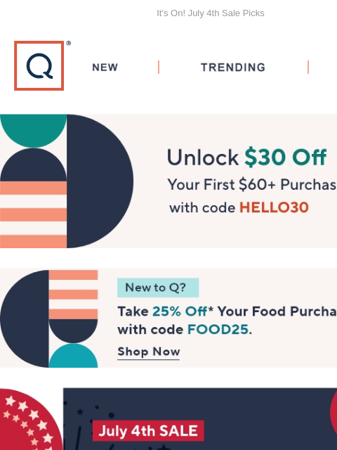 It's On! July 4th Sale Picks QVC New TRENDING DEALS Unlock $30 off Your First Purchase Deals American West Sale Buy Now Buy Now Buy Now Buy Now Buy Now Buy Now new finds TSV Buy Now Buy Now Buy Now