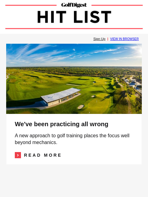 golfdigest newsletter: An iconic Jim Nantz line delivery