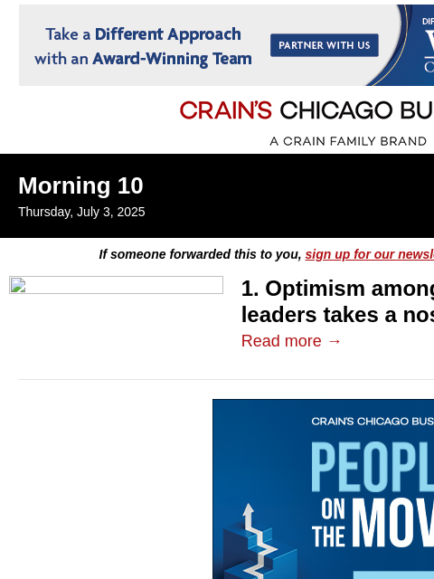 crainalerts newsletter: Why Illinois business leaders are losing confidenc...