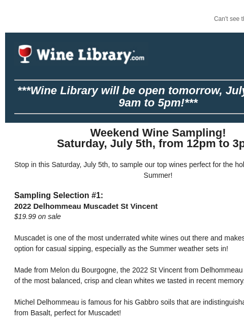 winelibrary newsletter: 4 perfect Holiday Weekend Wines under $20! Special...