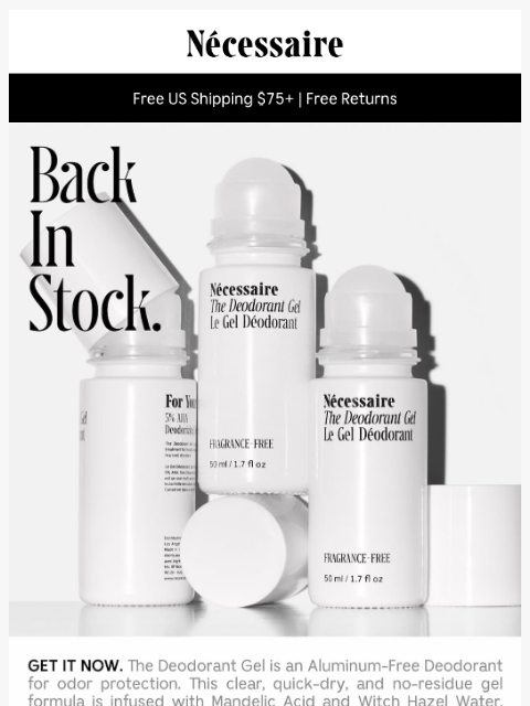 necessaire newsletter: It Is Back.