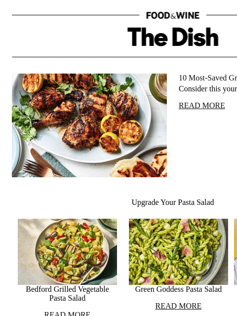 foodandwine newsletter: 10 Most-Saved Grilling Recipes of All Time