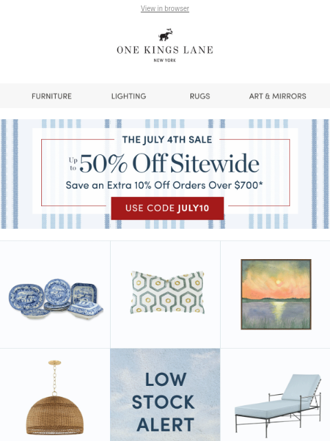 onekingslane newsletter: ⚠️ Low Stock Alert ⚠️ Top Picks Are Selling Out—Up...
