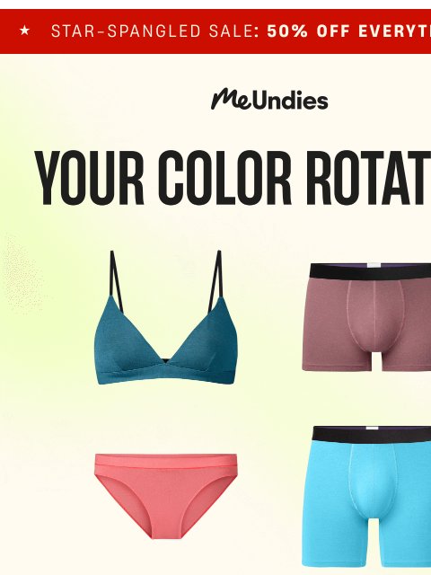 meundies newsletter: Pick Your Shade