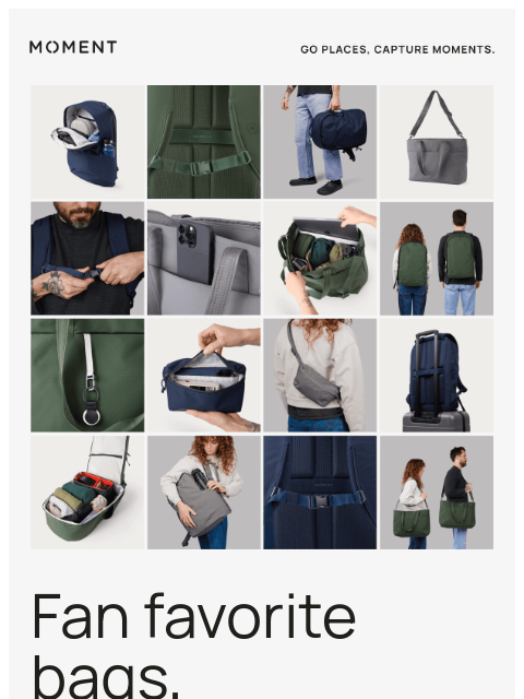shopmoment newsletter: The Everything Bags: Now in Color