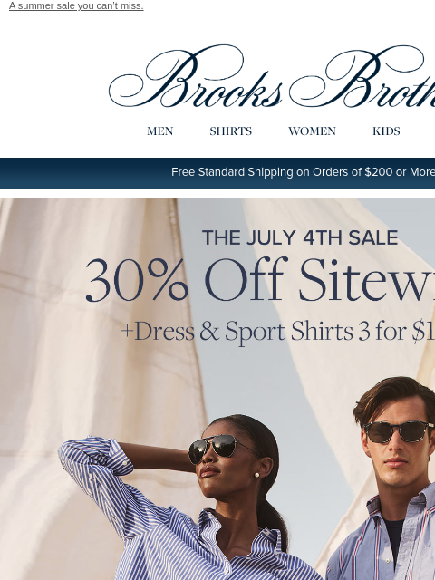 brooksbrothers newsletter: Highlight your season with 30% off + 3 shirts for ...