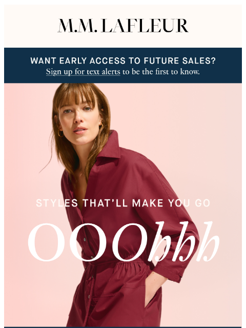 mmlafleur newsletter: NOW AN EXTRA 25% OFF: Out-of-office in style.