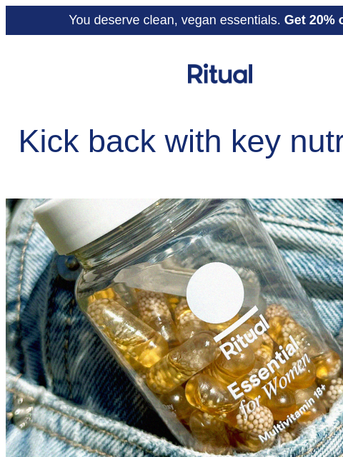 ritual newsletter: You this summer: sun-kissed and supported