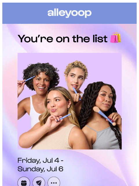 meetalleyoop newsletter: You're Invited! 💜