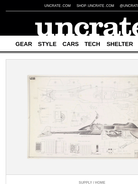 uncrate newsletter: Star Wars: Revenge Of The Jedi Speederbike Concept...