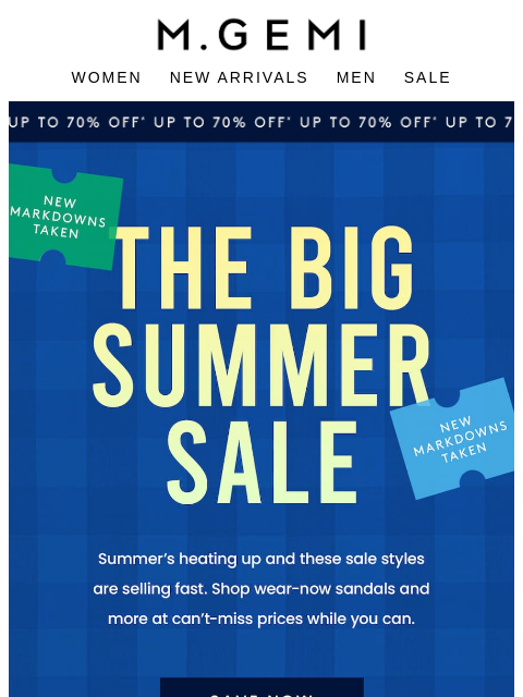 mgemi newsletter: NEW MARKDOWNS
