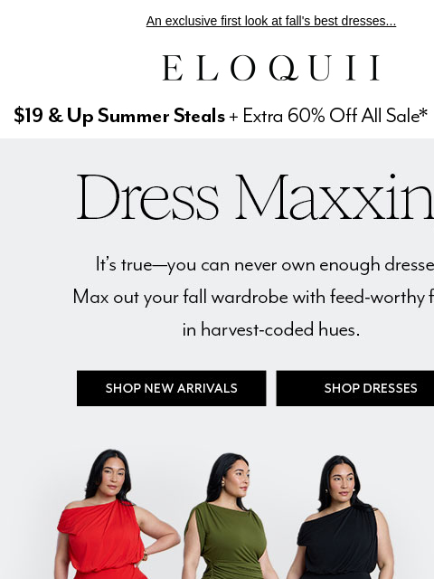 eloquii newsletter: BRB, DRESS MAXXING 🫶