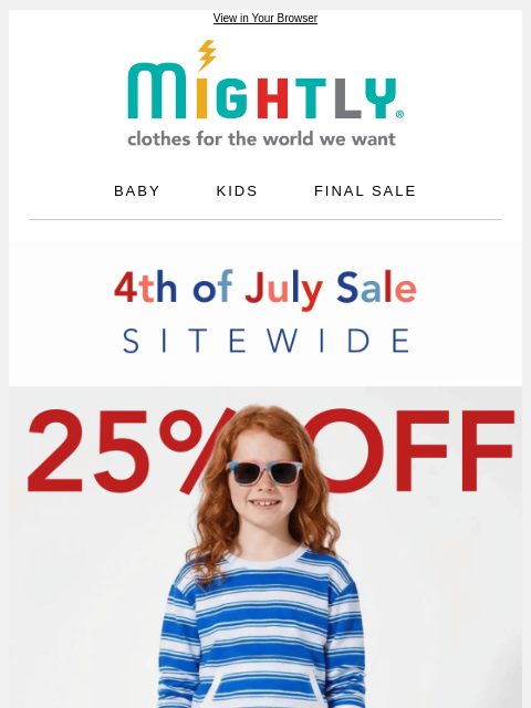 mightly newsletter: 🇺🇸 Celebrate with 25% OFF Sitewide! 🎉