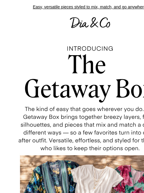 dia newsletter: Your easiest packing list yet