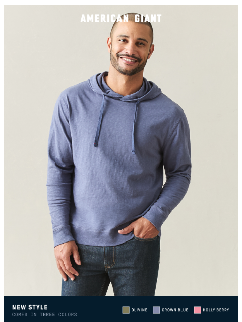american-giant newsletter: The layer you'll actually pack