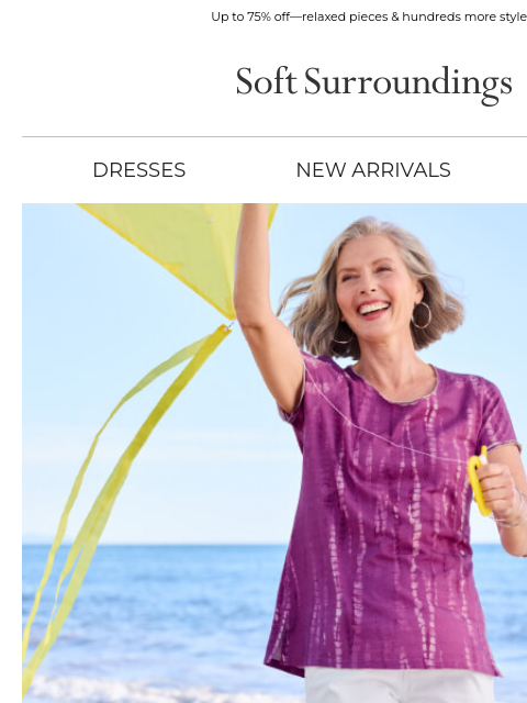 softsurroundings newsletter: Tops, Crops & Summer Plans