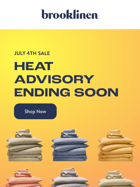 brooklinen newsletter: THINGS ARE COOLING DOWN 🌡️