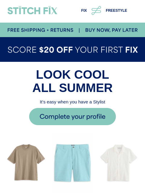 stitchfix newsletter: We shop for you