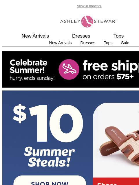 ashleystewart newsletter: ☀️$10 SUMMER STEALS🌴