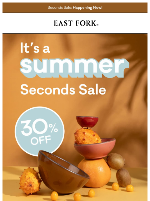 eastfork newsletter: Our Summer Seconds Sale is on ☀️