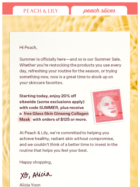 peachandlily newsletter: Save 20% on everything you love