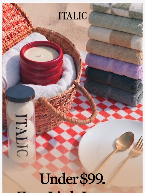 italic newsletter: Home Essentials Under $99 (Yes, Really)