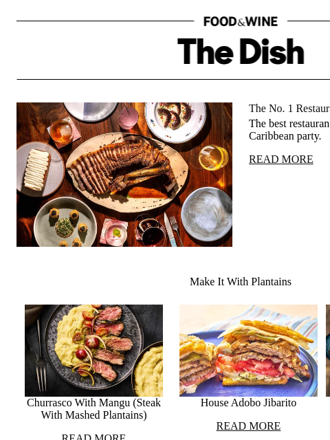 foodandwine newsletter: The No. 1 Restaurant in the US