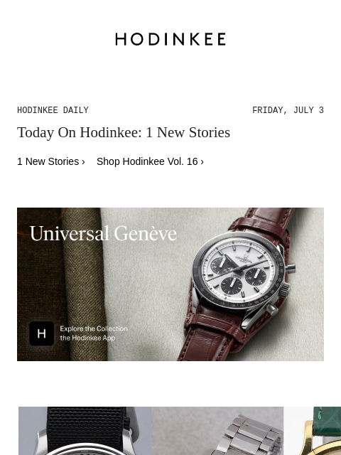 hodinkee newsletter: Hodinkee Daily | 07/03/2026