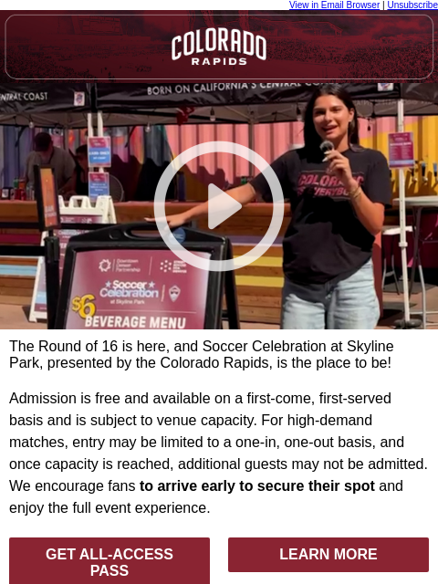 thecoloradorapids newsletter: The Round of 16 is Here: What You Need to Know