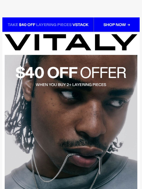vitalydesign newsletter: Exclusive: $40 off staple pieces