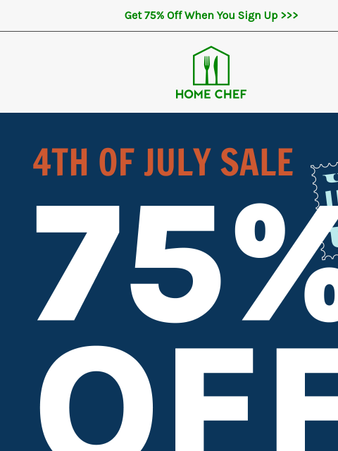 homechef newsletter: Your long weekend plans now includes 75% off Home ...