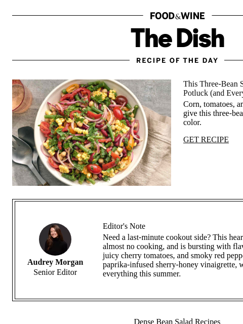 foodandwine newsletter: Three-Bean Salad