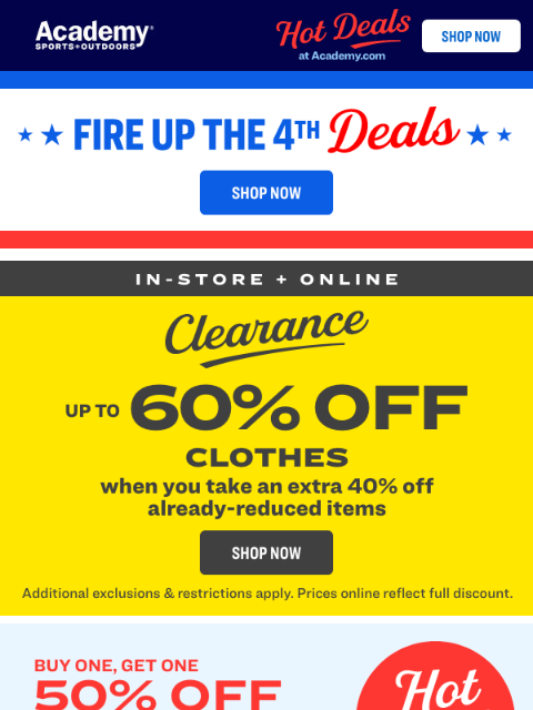 academy newsletter: Clearance Alert 🚨 Up to 60% OFF Clothes