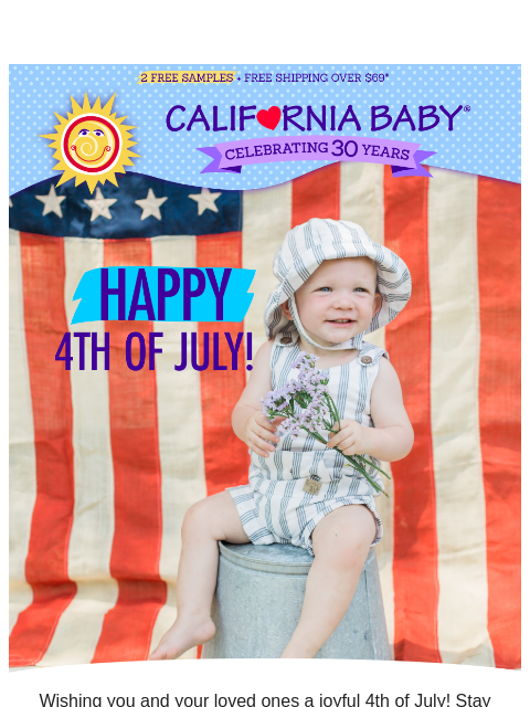californiababy newsletter: Happy 4th Of July From California Baby 🇺🇸