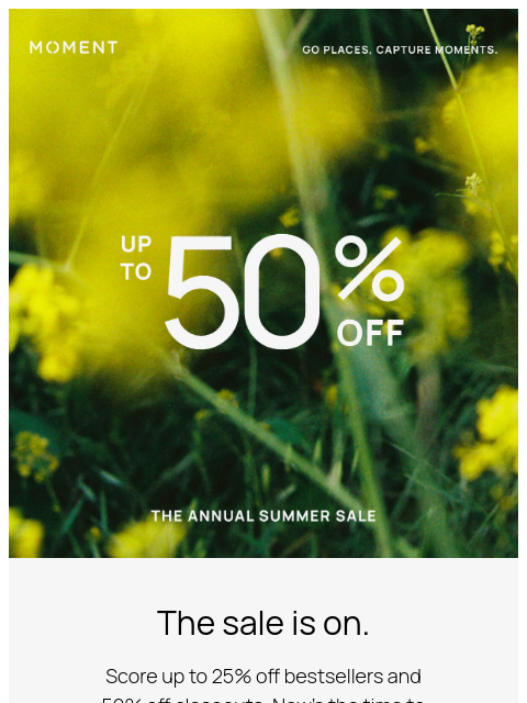 shopmoment newsletter: The Annual Summer Sale Starts Now