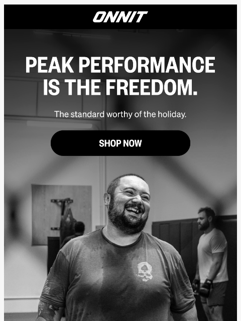 onnit newsletter: Freedom To Perform.