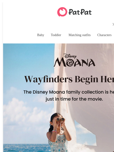 patpat newsletter: 🌊 New Drop: Set Sail with Moana