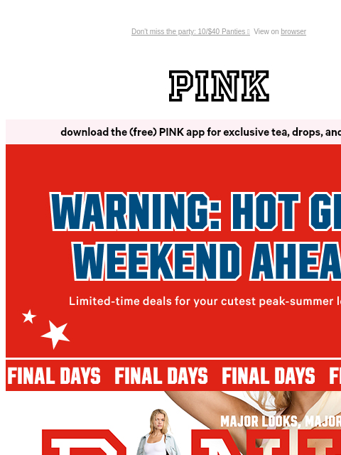 vspink newsletter: FINAL DAYS OF SALE ⏰ UP TO 60% OFF