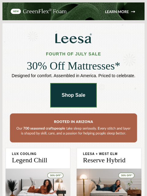 leesasleep newsletter: Celebrate the Fourth with 30% off 🇺🇸