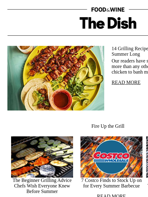 foodandwine newsletter: 14 Grilling Recipes Readers Return to All Summer L...