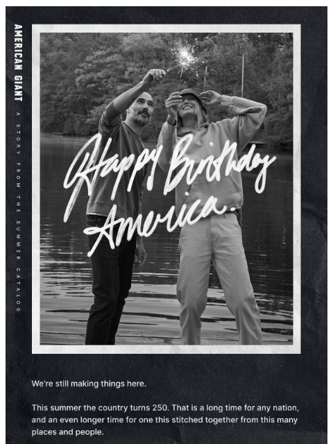 american-giant newsletter: We're still making things here